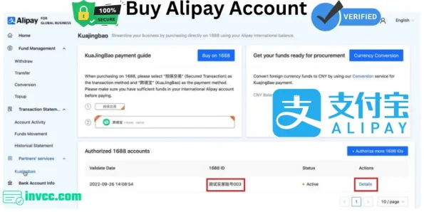 Buy Alipay Accounts